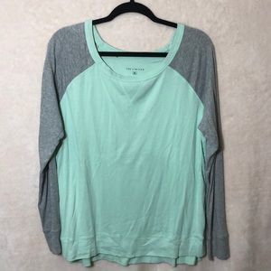 THE LIMITED gray and seafoam long sleeve NWOT